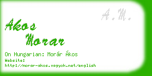 akos morar business card