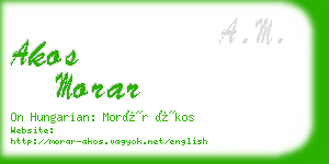 akos morar business card